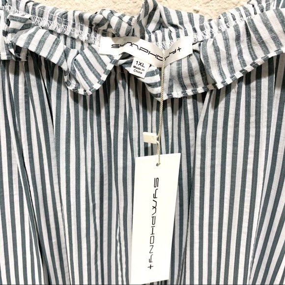 Plus Size Boho Cold Shoulder Top (NWT) - Picture 6 of 7